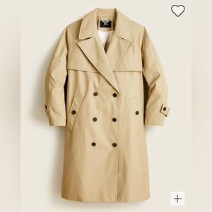 J. Crew Relaxed trench coat in cotton-canvas. Size S. Runs large.